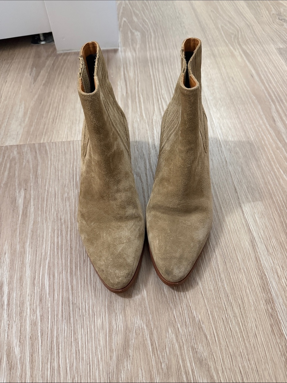 Rag & Bone Women's Suede Pointed Toe Ankle Boots - Tan